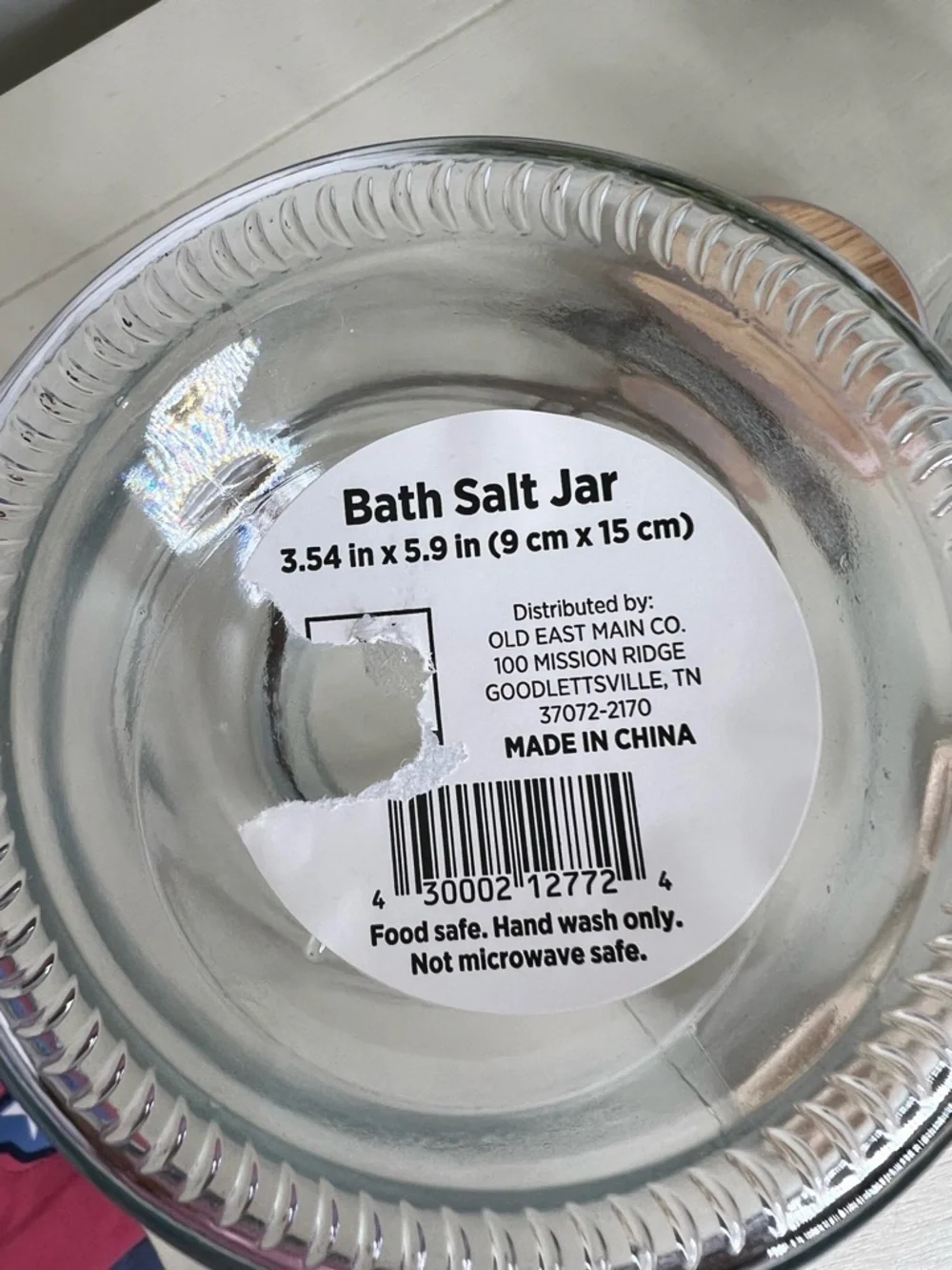 Brand New-Set of 2 Glass Jars with Wood Lid & Spoon